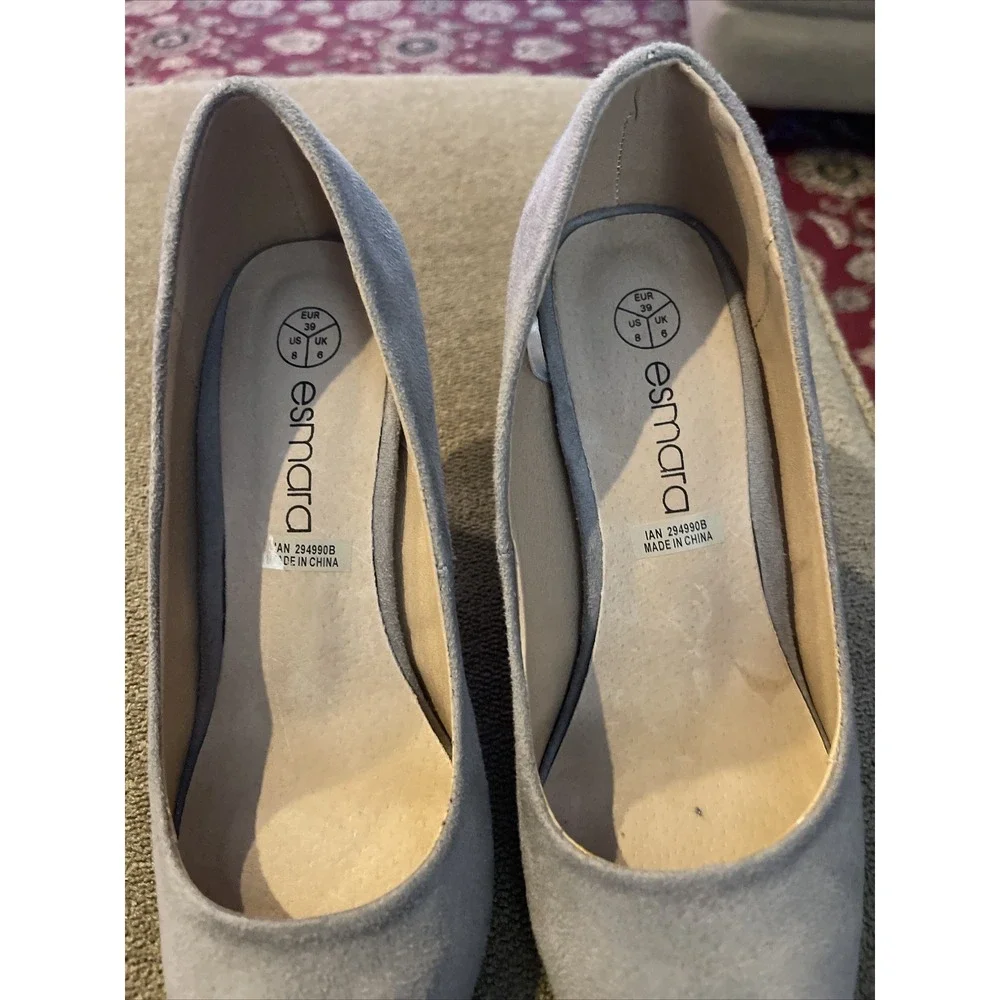 Esmara Ladies Women's Pumps Shoes Size 8 Heels Suede (TD)